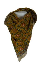 Tørklæde 115x115 Curry Green