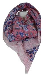 Tørklæde 200 x 80 Pink Blue