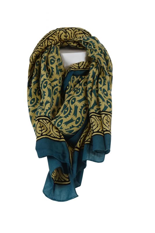 Tørklæde 200 x 55 Petrol Blue - 