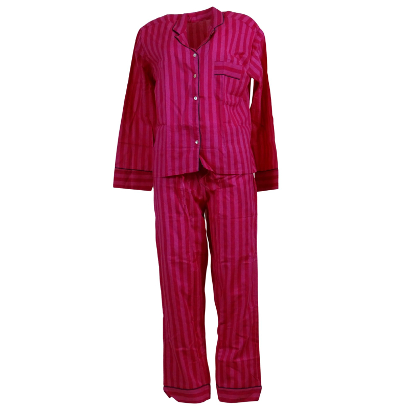 Pyjamas Blockprint Pink Stripes