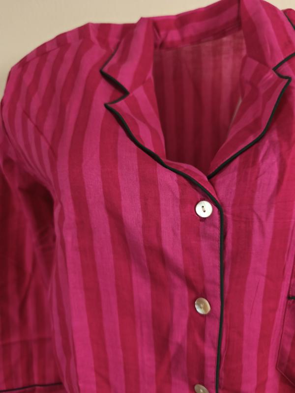 Pyjamas Blockprint Pink Stripes - 