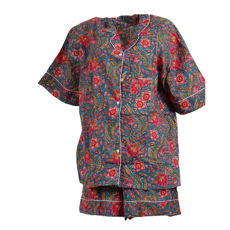 Sommer Pyjamas Blockprint - Floral