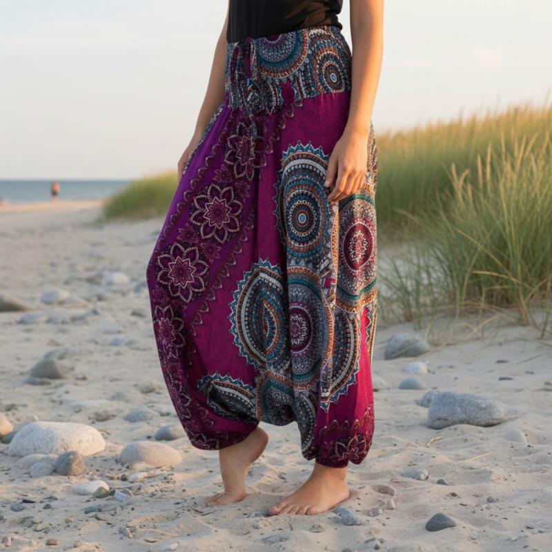 Baggy Haremsbukser Fuchsia  - 