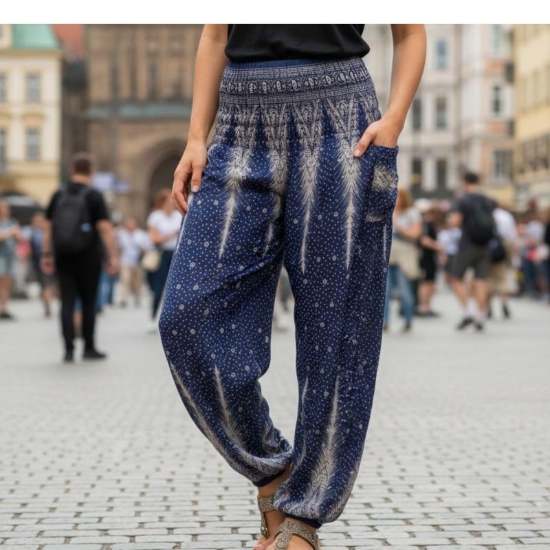 Thai Haremsbukser Mørk Blå - 