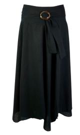 Boho Maxi Nederdel Sort