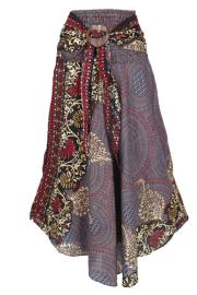 Boho Maxi Nederdel Blågrå