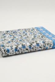 Blockprint Dug m. 12 servietter Lysblå