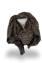 Blockprintet Tørklæde Taupe