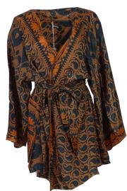 Avani Kimono - Black n' Orange