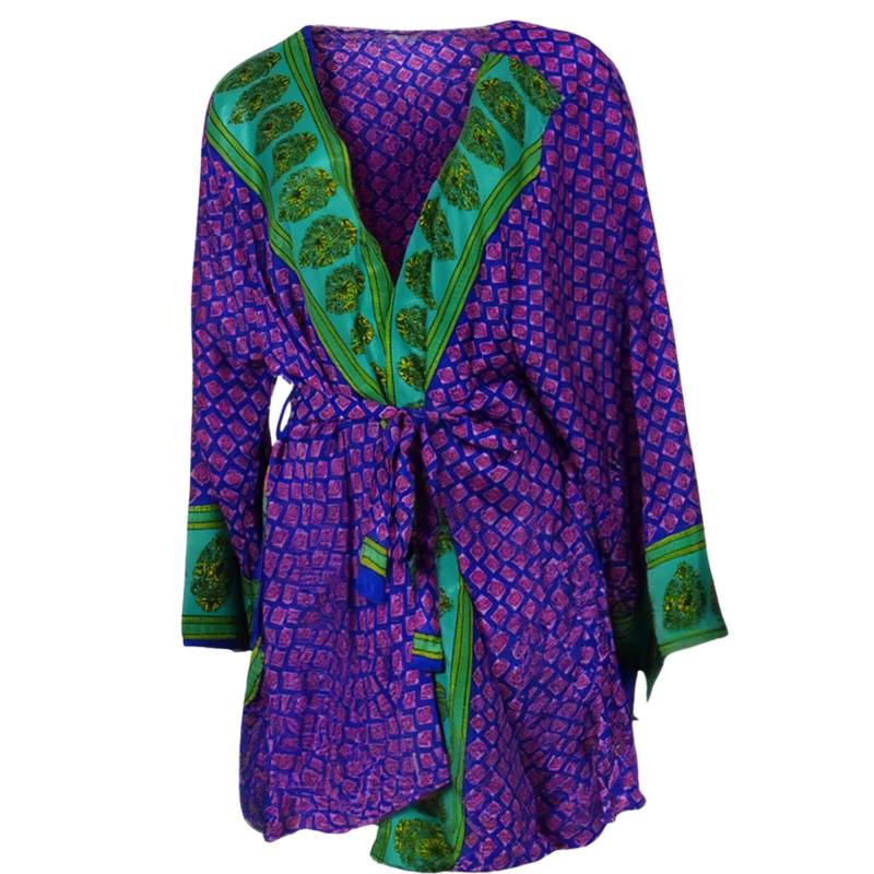 Avani Kimono - Green n' Purple - 