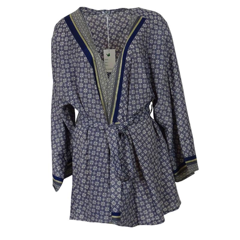 Avani Kimono - Greyish Blue - 