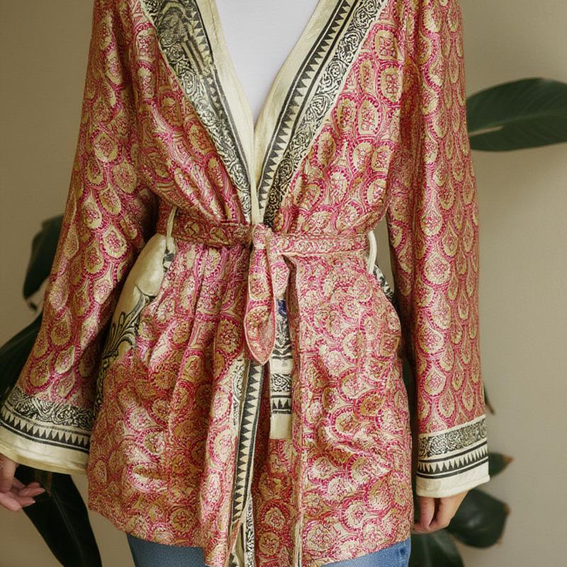 Avani Kimono - Pink n' Beige - 