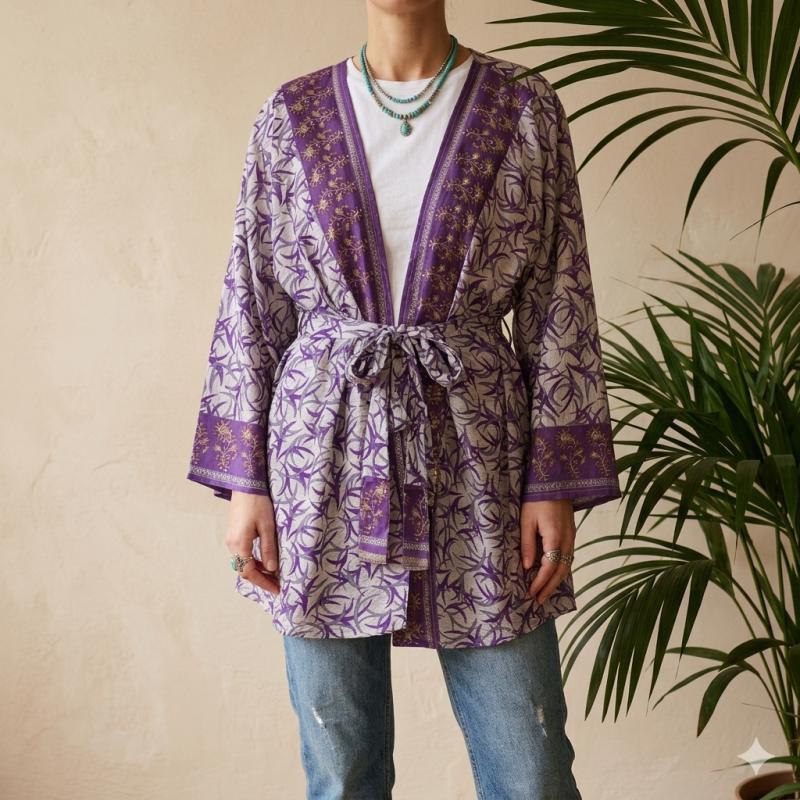 Avani Kimono - Plum - 
