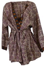 Avani Kimono - Plum n' Beige