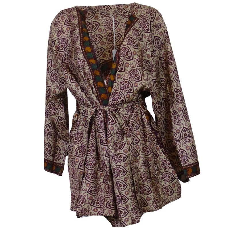 Avani Kimono - Plum n' Beige - 