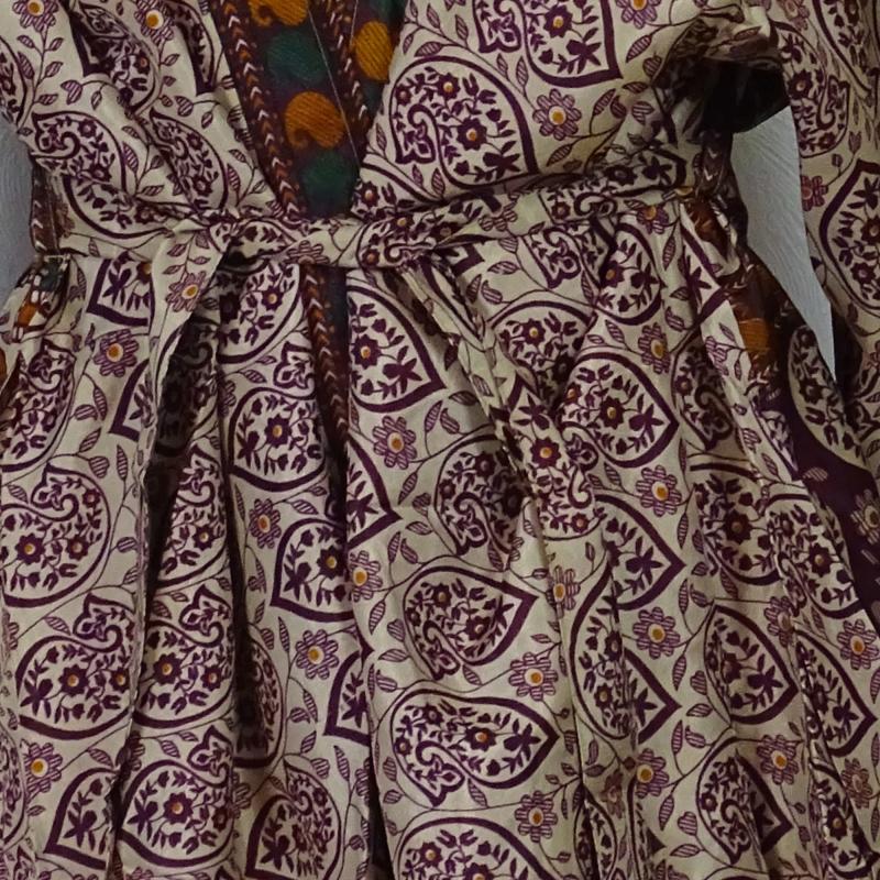 Avani Kimono - Plum n' Beige - 