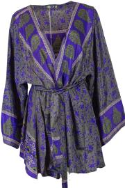 Avani Kimono - Purple n' Green