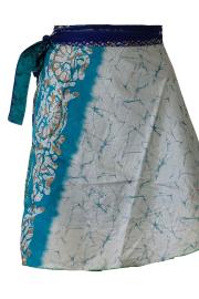 Sari Nederdel Kort Turquoise Tie Dye