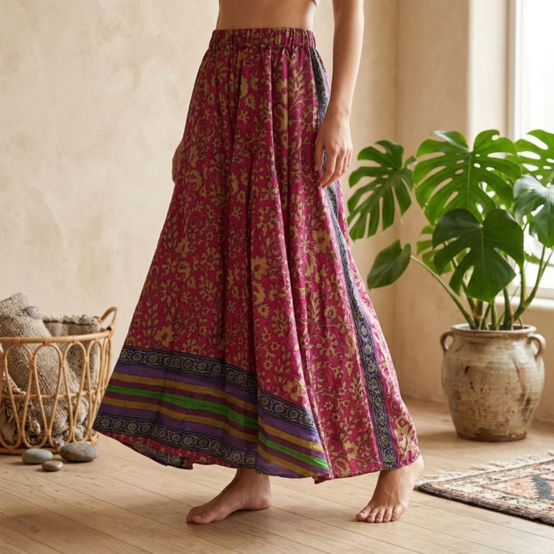 Sari Nederdel Fuchsia - 