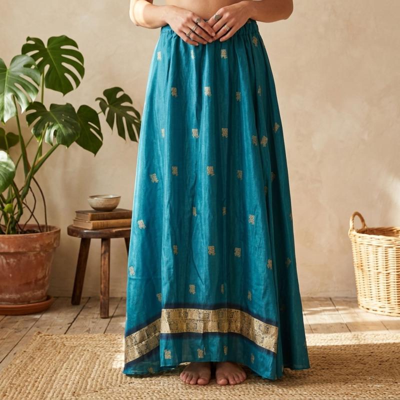 Sari Nederdel Turquoise - 