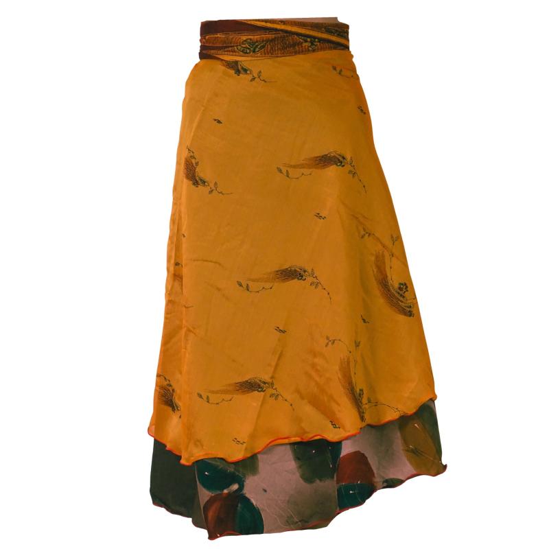 Sari Nederdel Midi Orange n' Brown - 