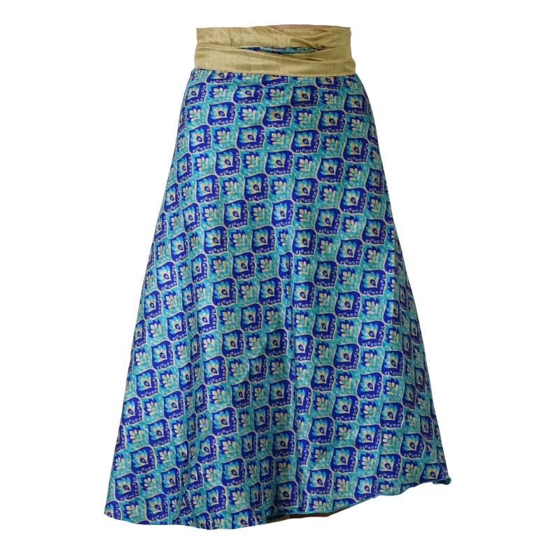 Sari Nederdel Midi Blue n' Cream - 