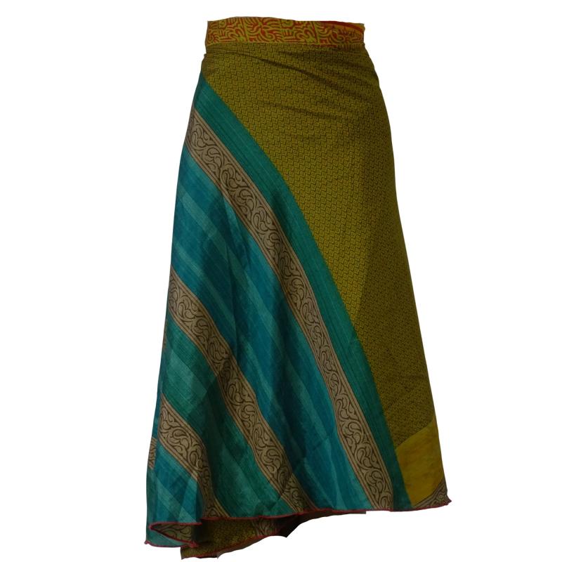 Sari Nederdel Midi Mustard n' Green - 