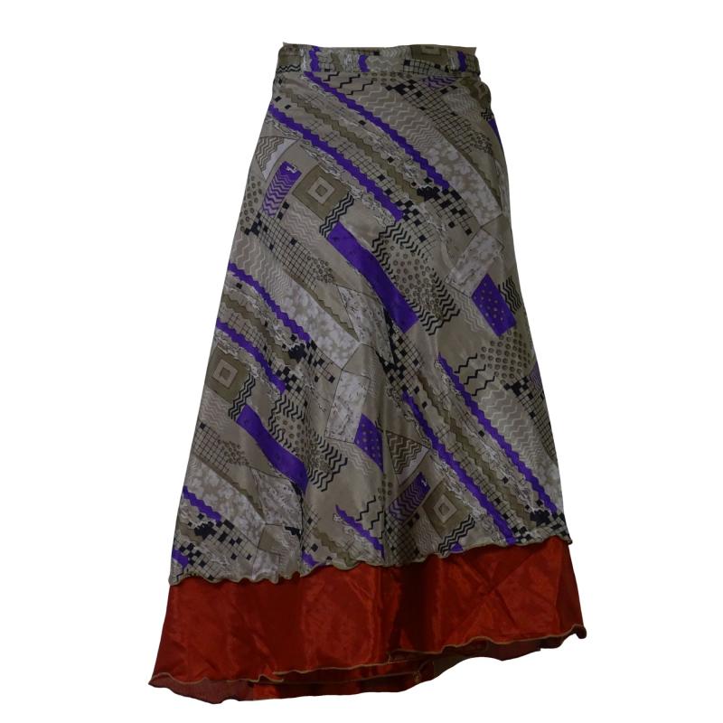 Sari Nederdel Midi Rust n' Beige - 