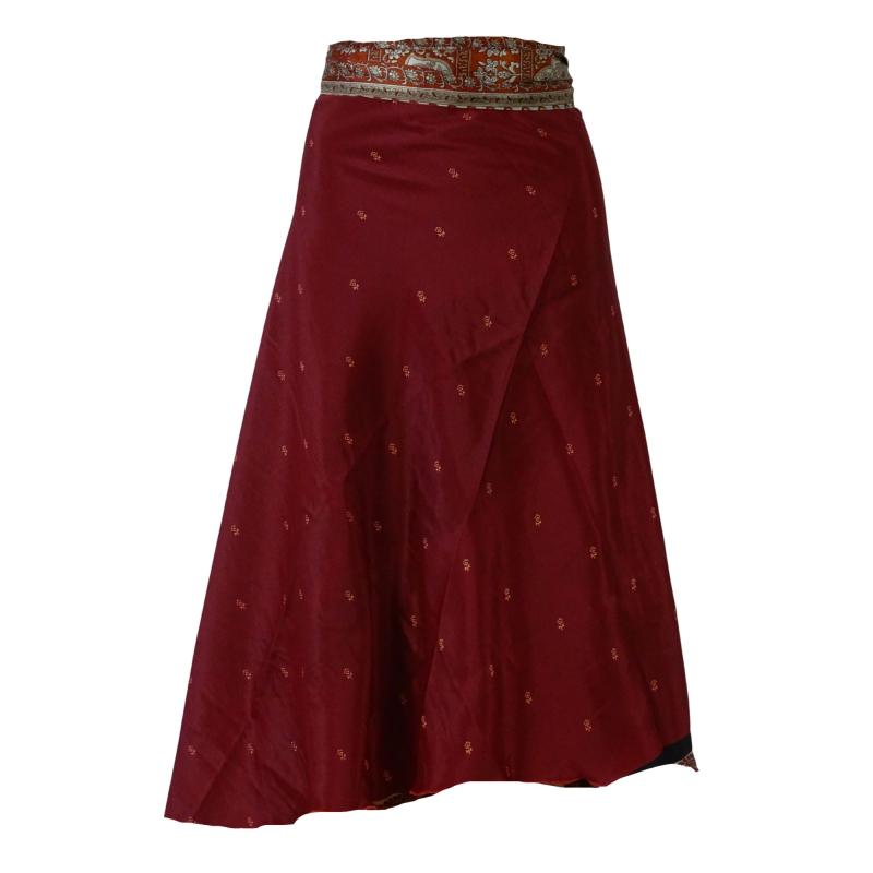 Sari Nederdel Midi Red n' Beige - 