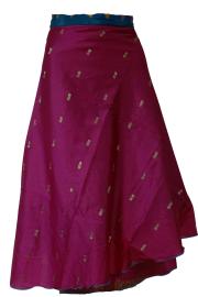 Sari Nederdel Midi Turquoise Pink