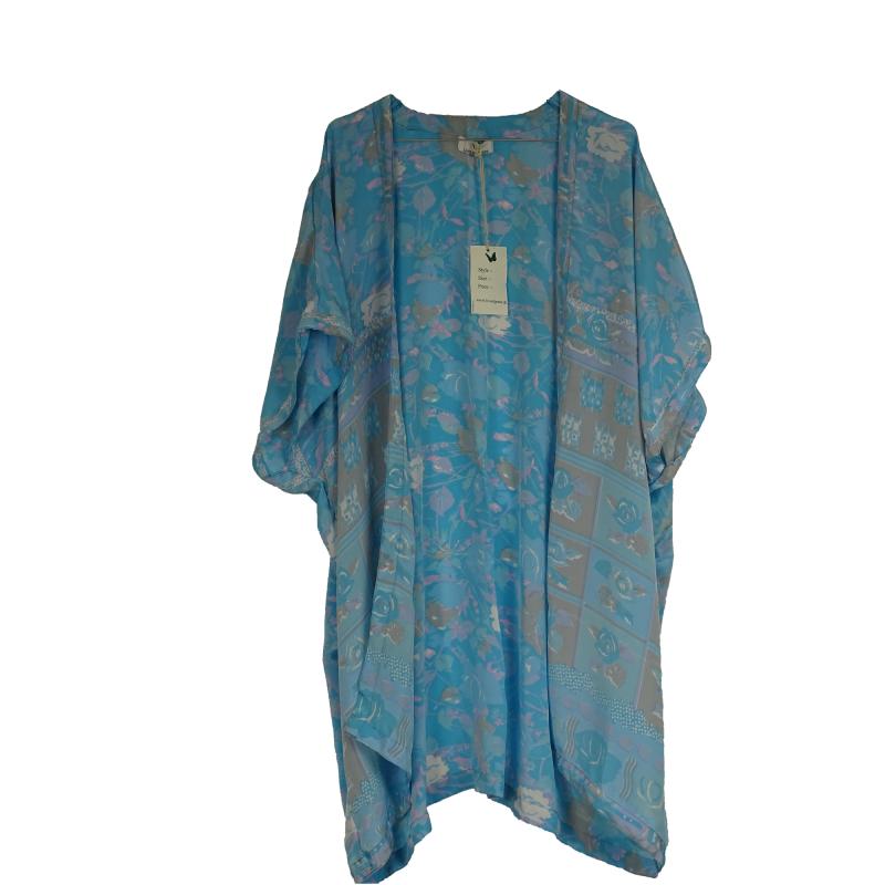 Indali Kort Kimono Turquoise - 