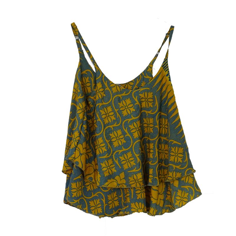 Sari Top Curry n' Green S/M  - 
