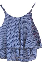 Sari Top Navy Cream S/M