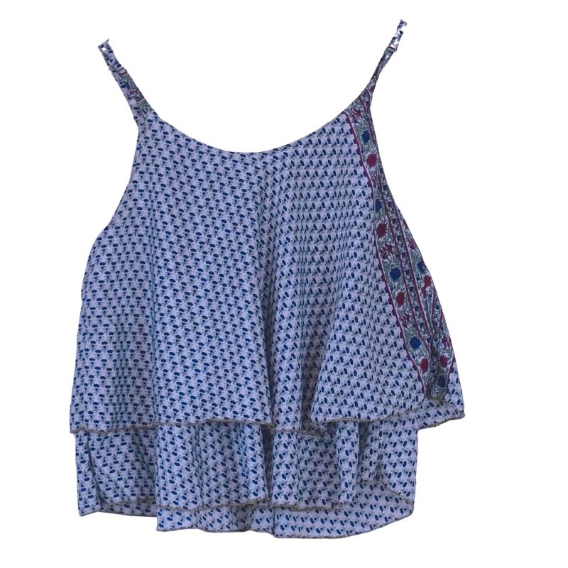 Sari Top Navy Cream S/M - 