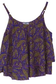 Sari Top Purple Paisley