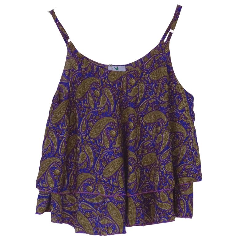 Sari Top Purple Paisley - 