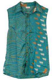 Mahira Sari Top Tropical Green