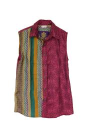 Mahira Sari Top Fuchsia Beige